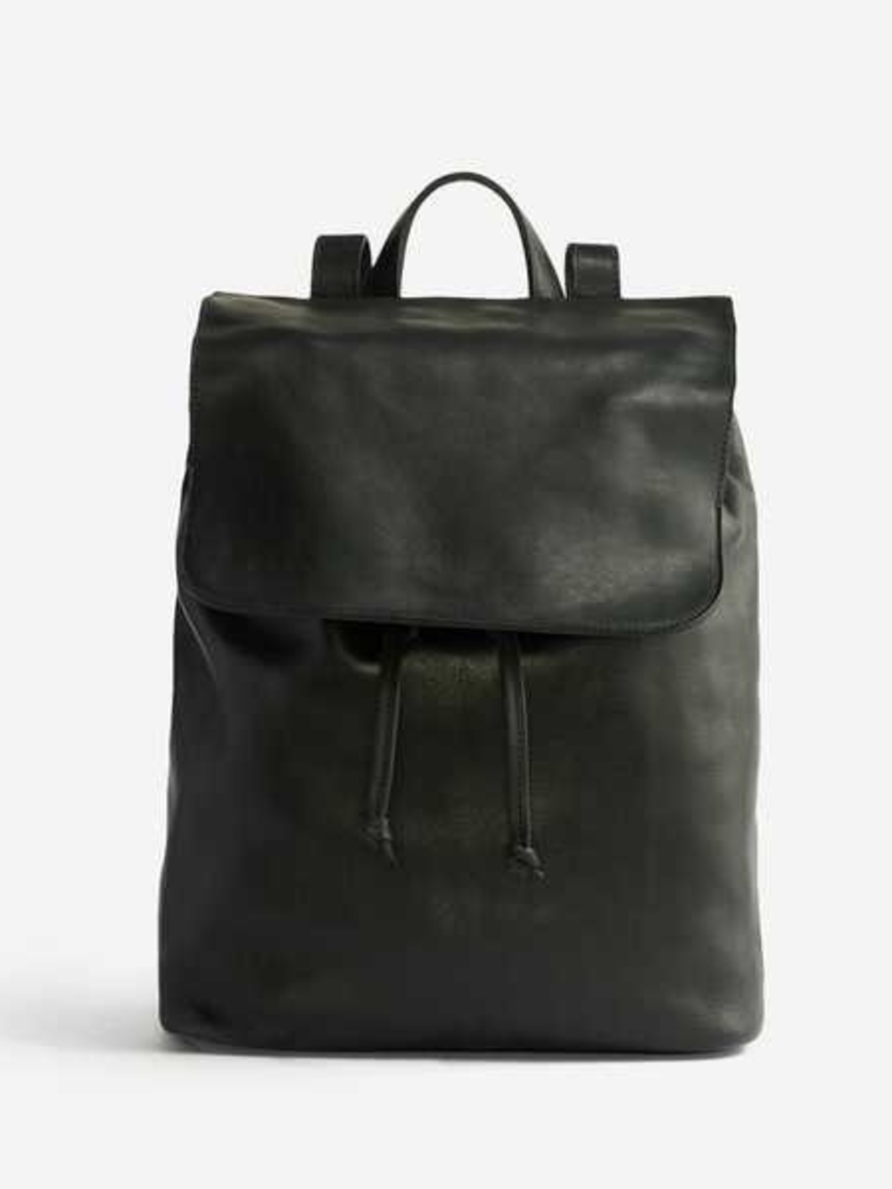 Nisolo Daniela Black Leather Drawstring Backpack - Picture 10 of 14